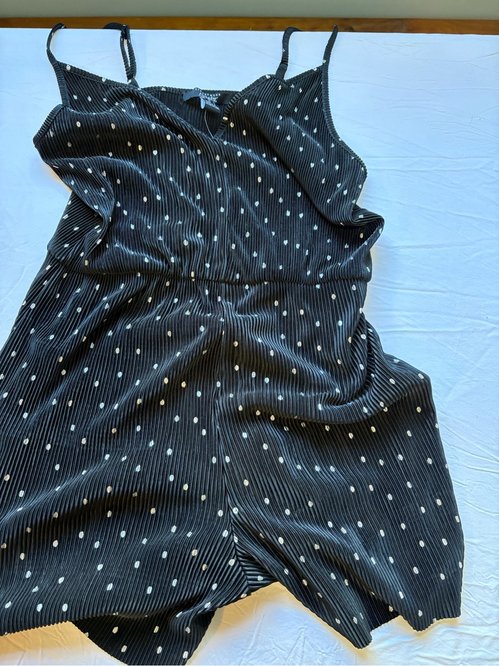 Black Polka Dot Slip romper